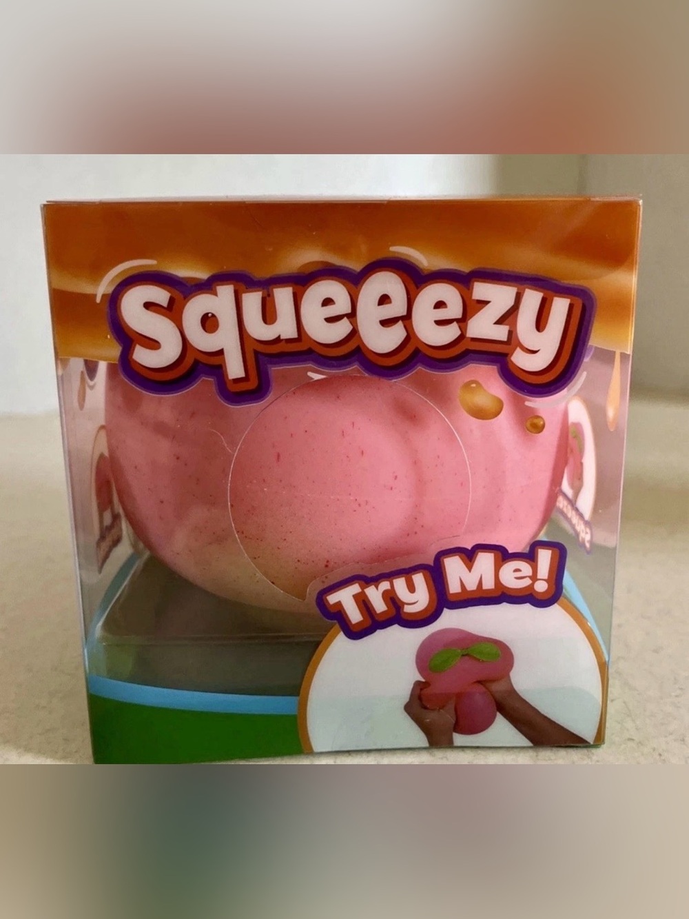 Sunny Days Jumbo Squeezy Peach Peachy Squishy Toy Stress Relief Sensory Fun